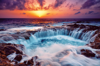 Картинка природа моря океаны море закат камни