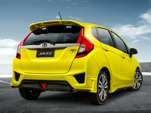 обоя автомобили, honda, jazz, au-spec, 2014г, желтый