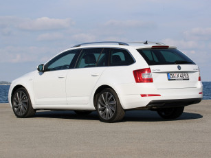 Картинка автомобили skoda octavia combi laurin klement 5e 2014г светлый