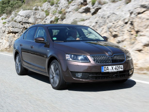 Картинка автомобили skoda octavia laurin klement 5e 2014г темный