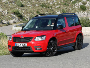 обоя автомобили, skoda, yeti, monte, carlo, 2014г, красный