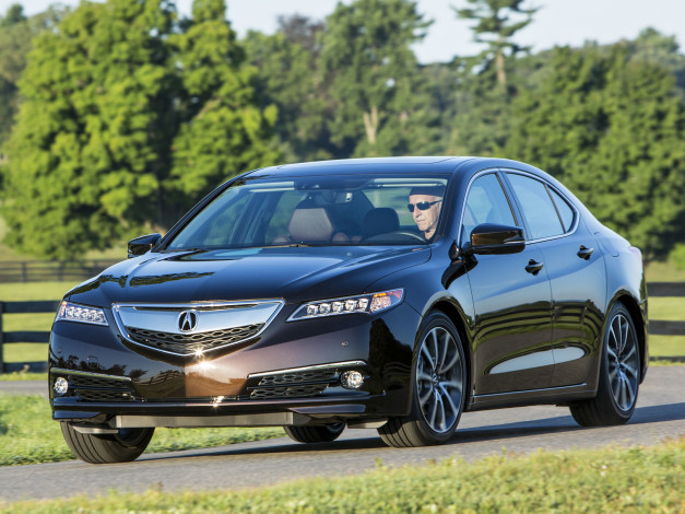 Обои картинки фото автомобили, acura, 2015г, tlx, 3-5l, v6, темный