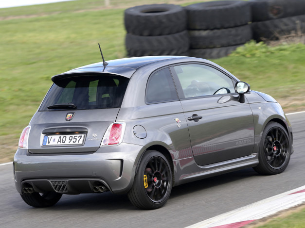 Обои картинки фото автомобили, fiat, серый, au-spec, competizione, abarth, 2014г, 595