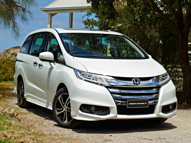 Обои картинки фото автомобили, honda, odyssey, vti-l, 2014г, светлый