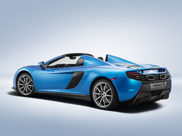 Обои картинки фото автомобили, mclaren, mso, синий, 2014г, spyder, us-spec, 650s