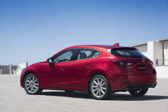 обоя автомобили, mazda, 2017г, mazda3, hatchback, north, america