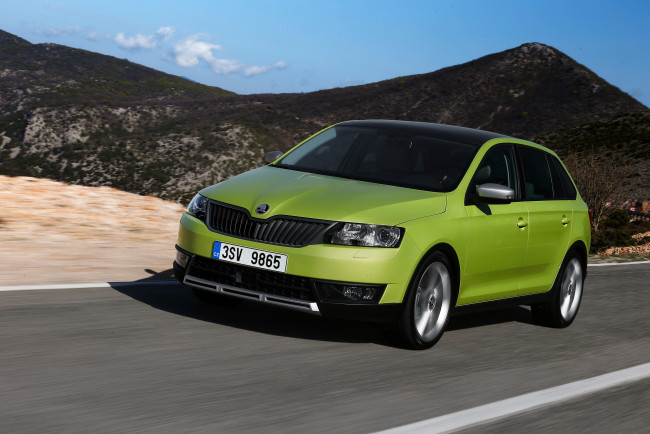 Обои картинки фото автомобили, skoda, scoutline, spaceback, 2015г, rapid