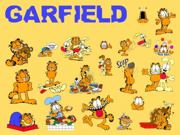 Обои картинки фото мультфильмы, garfield