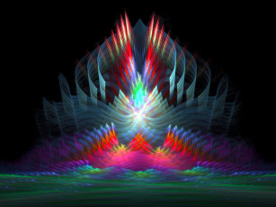 Картинка 3д графика fractal фракталы тёмный абстракция цвета узор