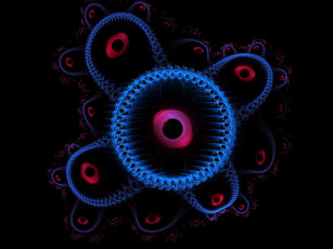 Картинка 3д графика fractal фракталы тёмный цвета абстракция