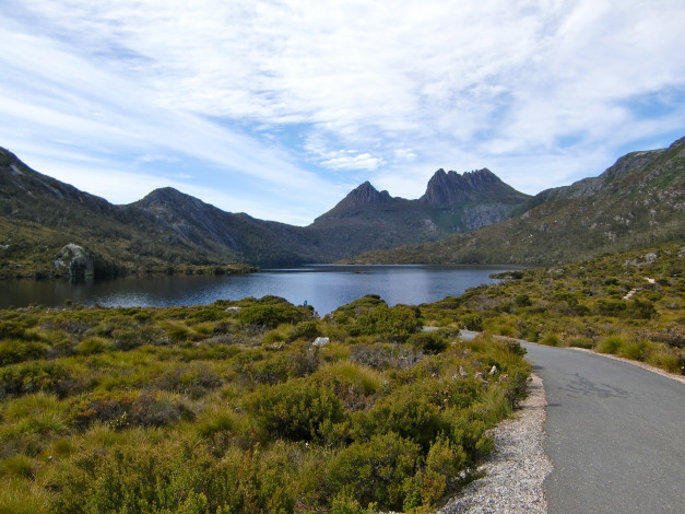 Обои картинки фото cradle, mountain, dove, lakeтасмания, австралия, природа, реки, озера, озеро, тасмания, горы