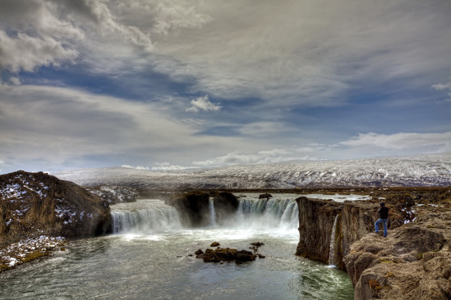 Обои картинки фото исландия, godafoss, waterfall, природа, водопады, водопад