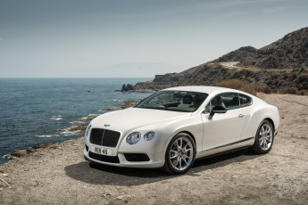 Картинка 2013 bentley continental gt v8 автомобили море берег