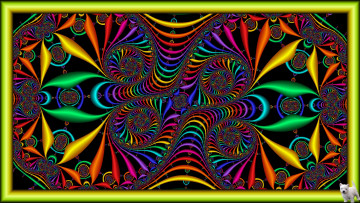 Картинка 3д графика fractal фракталы щенок цвета фон узор