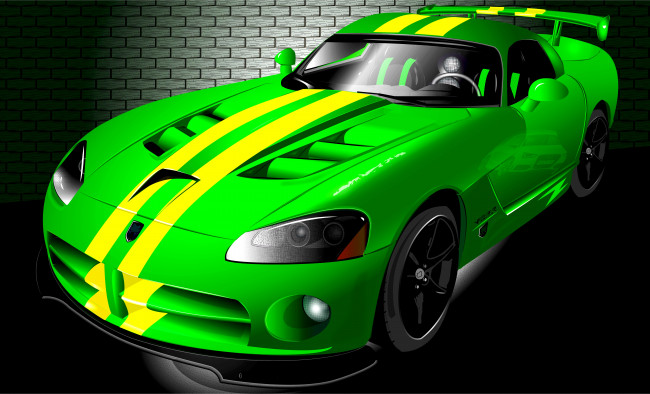 Обои картинки фото автомобили, векторная, графика, автомобиль, зеленый