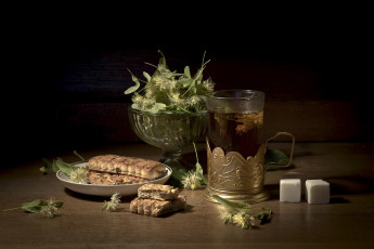 Картинка еда напитки +Чай липа чай сахар печенье
