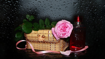 Картинка разное косметические+средства +духи картинка роза ленточка духи