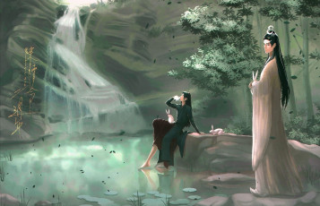 Картинка рисованное кино +мультфильмы лань ванцзи вэй усянь крлики озеро