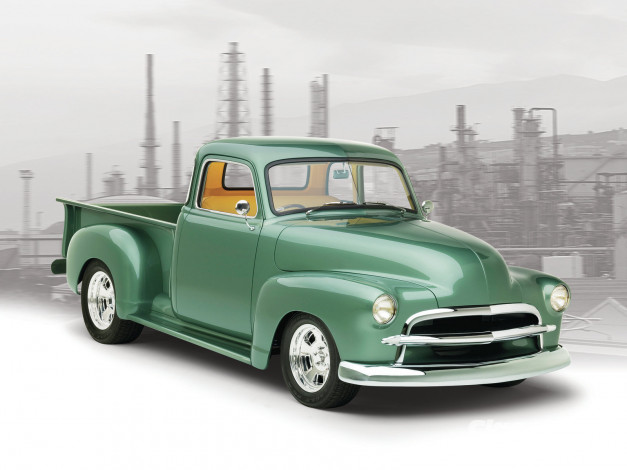 Обои картинки фото 1949, chevrolet, 3100, автомобили, custom, pick, up