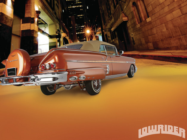 Обои картинки фото 1958, impala, convertible, автомобили, chevrolet