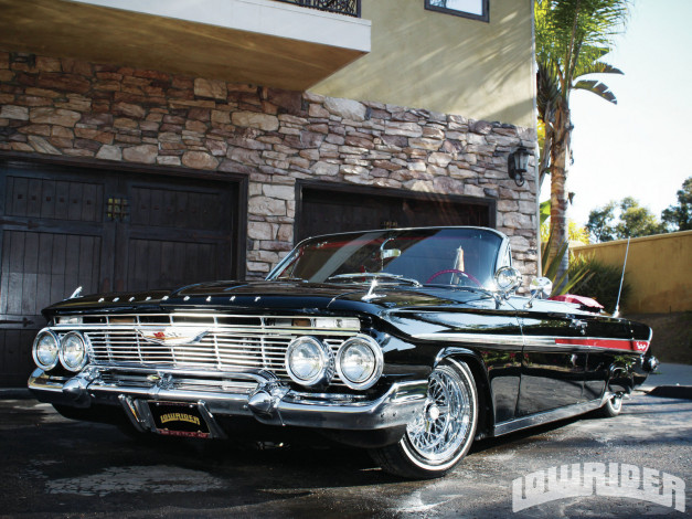 Обои картинки фото 1961, chevrolet, impala, ragtop, автомобили, impala1961
