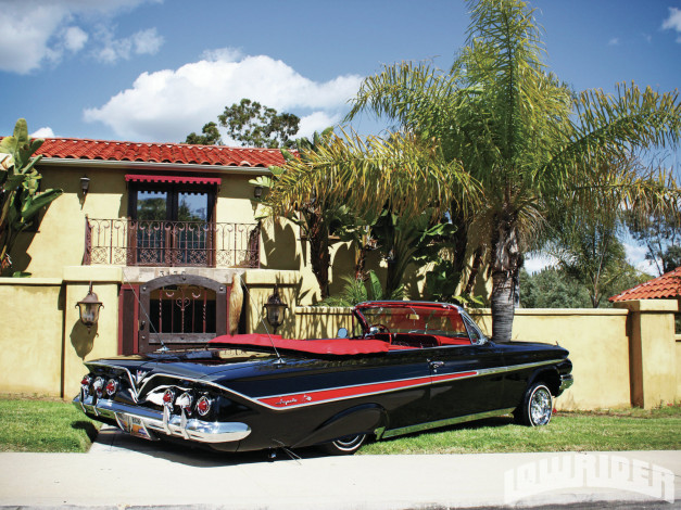 Обои картинки фото 1961, chevrolet, impala, ragtop, автомобили
