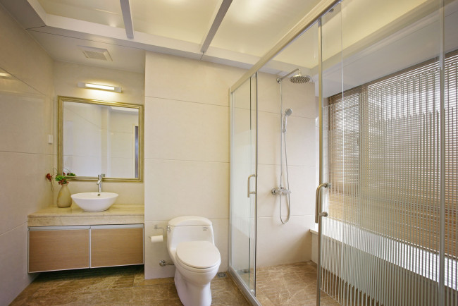 Обои картинки фото интерьер, ванная, туалетная, комнаты, душевая, зеркало