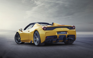 обоя автомобили, ferrari, желтый, 2015г, 458, speciale, a