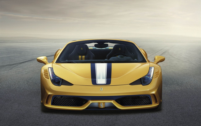 Обои картинки фото автомобили, ferrari, speciale, a, 458, желтый, 2015г