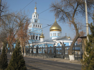 Картинка города -+православные+церкви +монастыри храм ташкент осень купол