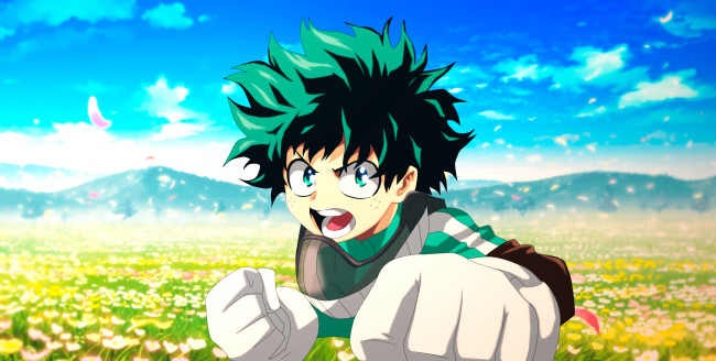 Обои картинки фото аниме, boku no hero academia, изуку