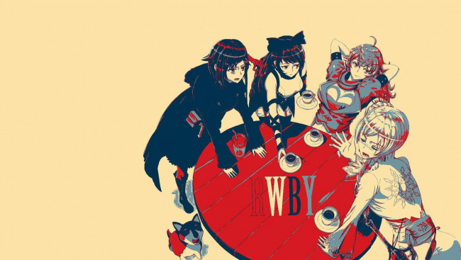 Обои картинки фото аниме, rwby, девушки