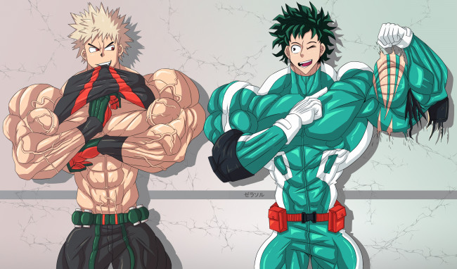 Обои картинки фото аниме, boku no hero academia, парни