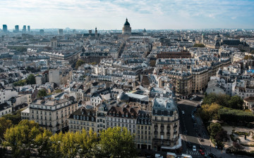 Картинка париж франция города париж+ вид с верху столица франции город утро улицы