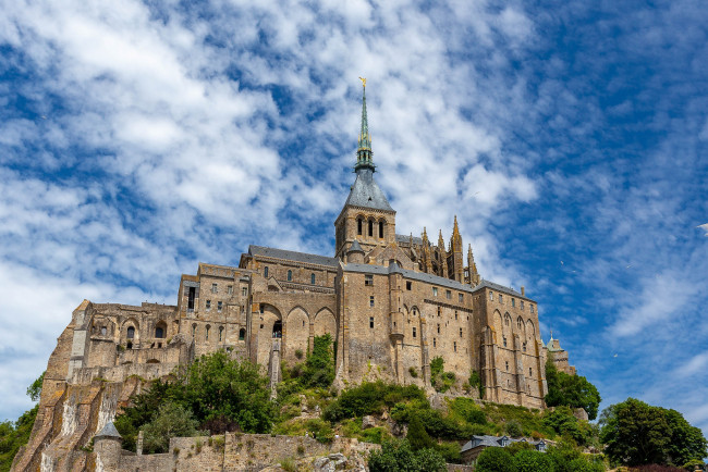 Обои картинки фото le mont saint michel, города, крепость мон-сен-мишель , франция, простор