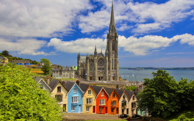 Обои картинки фото cobh, cathedral of st colman, ireland, города, - католические соборы,  костелы,  аббатства, cathedral, of, st, colman