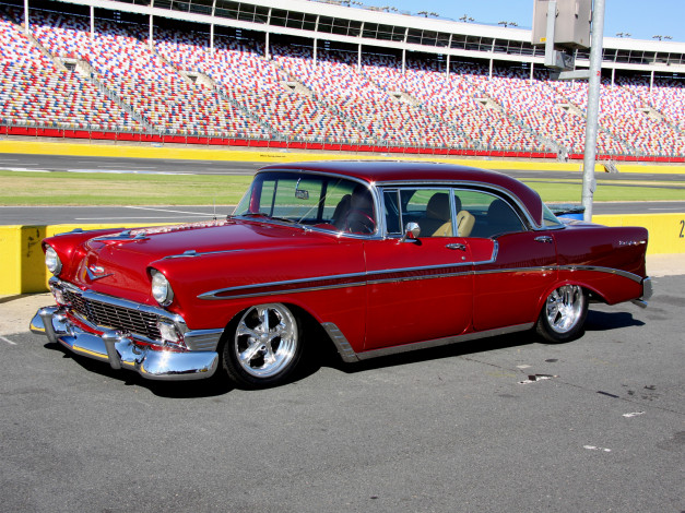 Обои картинки фото 1956, chevrolet, bel, air, автомобили