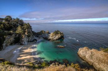 Картинка природа побережье океан скалы пляж