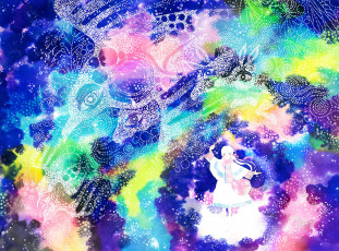 Картинка аниме unknown +другое yoshitsugi арт животные магия девушка
