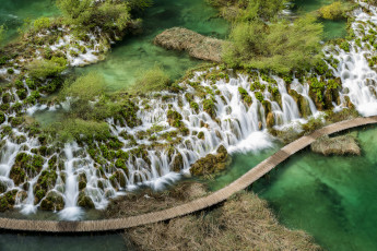 Картинка природа водопады плитвицкие озёра хорватия водопаж каскад