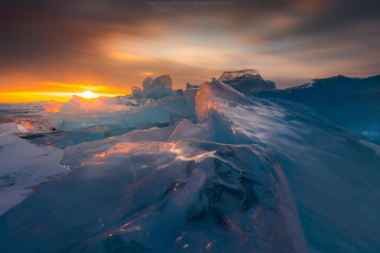Картинка природа восходы закаты лед закат зима