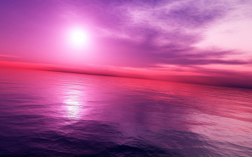 Картинка природа восходы закаты облака небо океан вода закат