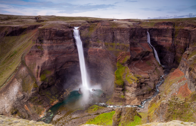Обои картинки фото природа, водопады, водопад, река, каньон