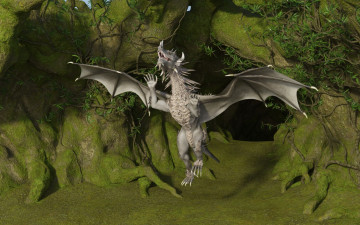 Картинка 3д+графика существа+ creatures полет дракон