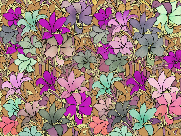 Обои картинки фото векторная графика, цветы , flowers, фон, texture, цветы, pattern, color