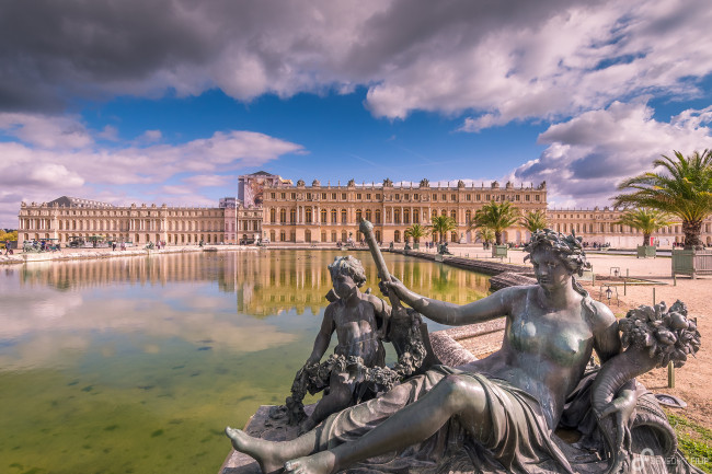 Обои картинки фото palace of versailles, города, париж , франция, простор