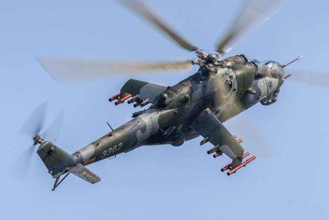 Обои картинки фото mi-35, авиация, вертолёты, вертушка