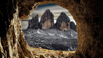 Картинка tre+cime+di+lavaredo dolomites italy природа горы tre cime di lavaredo