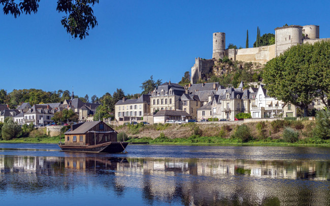 Обои картинки фото chinon, france, города, - панорамы