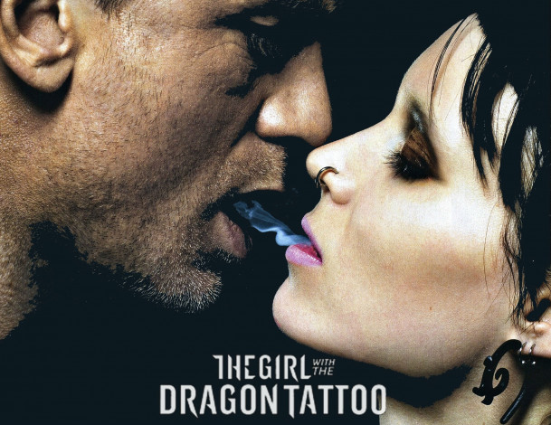 Обои картинки фото кино фильмы, the girl with the dragon tattoo, лица, дым, пирсинг